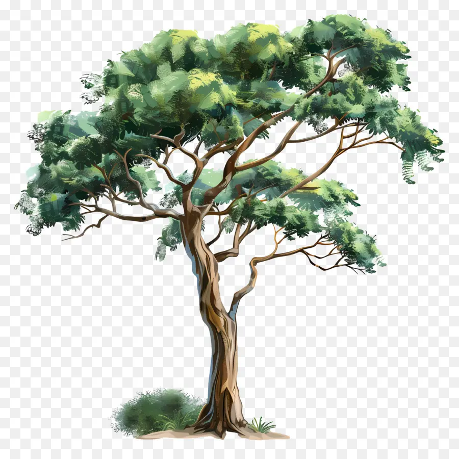 Acácia，árvore De Pintura PNG