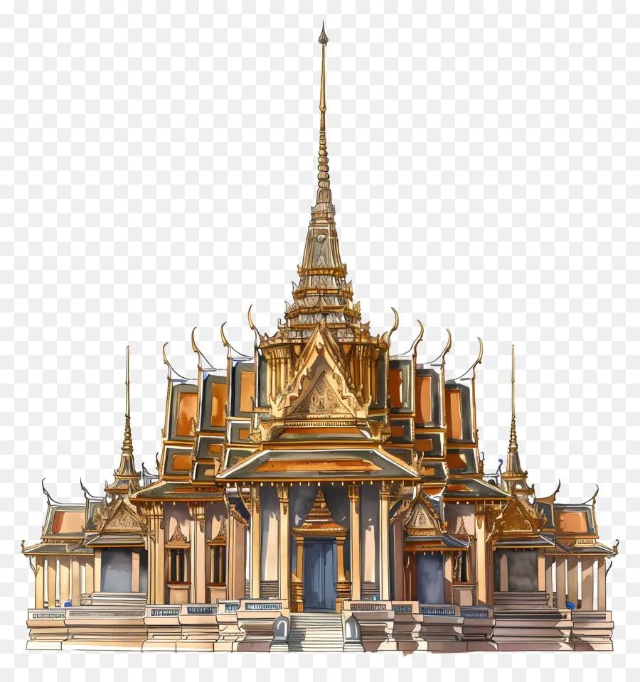 Grand Palace，Templo Tailandês Tradicional PNG