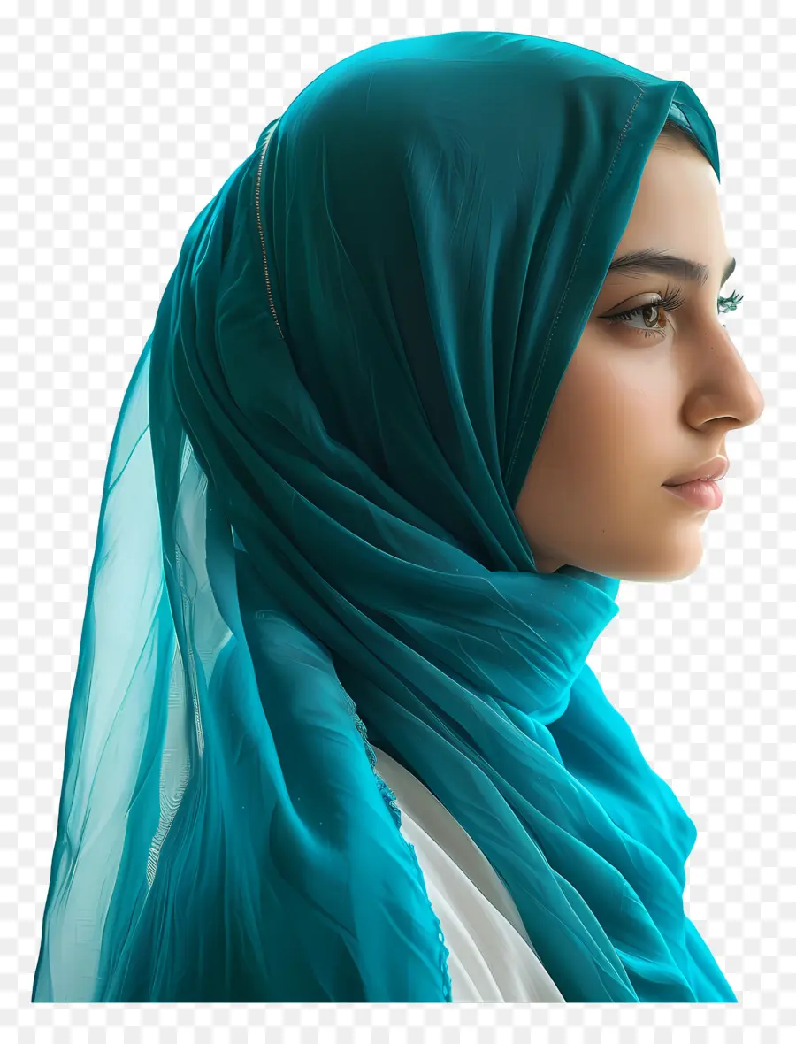 Teal Hijab，Hijab PNG