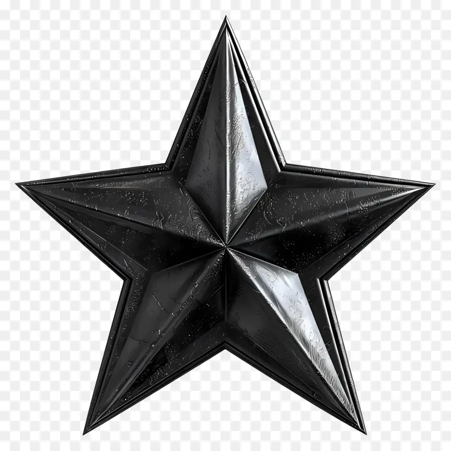 Estrela Negra，Estrela De Metal PNG
