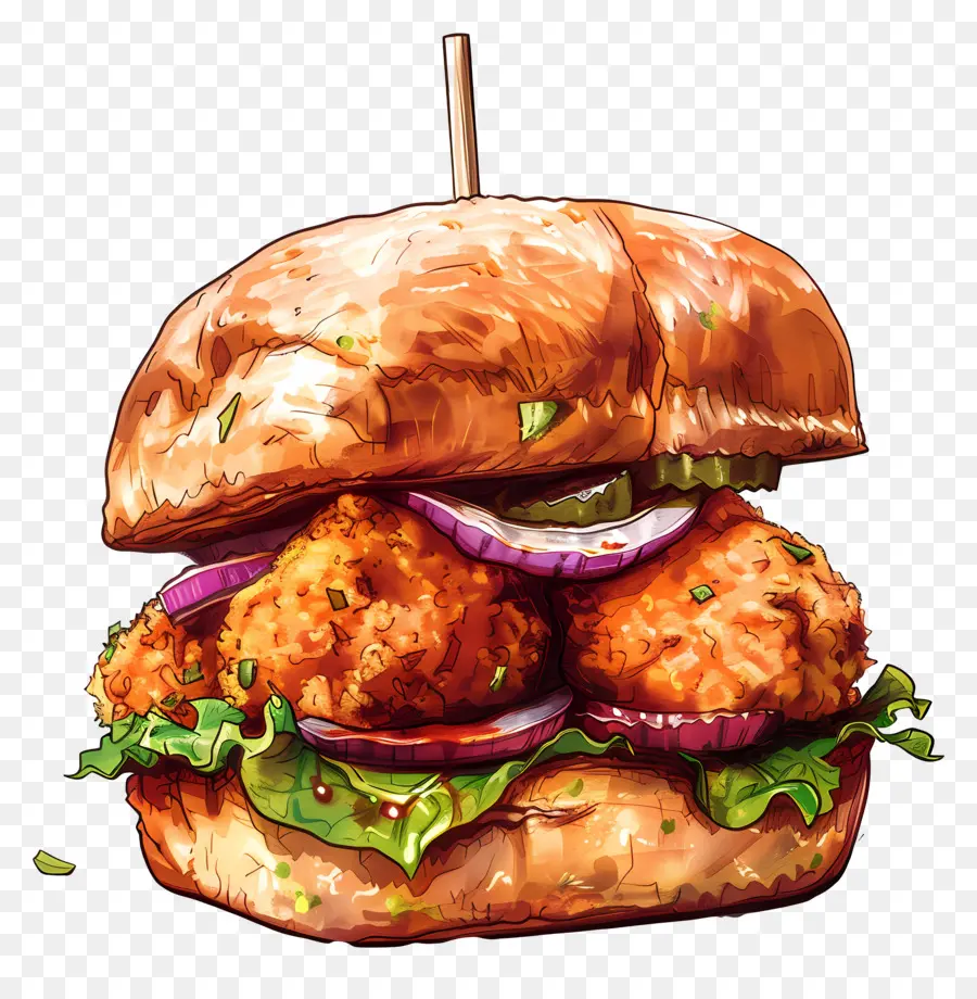 Vada Pav，Burger PNG