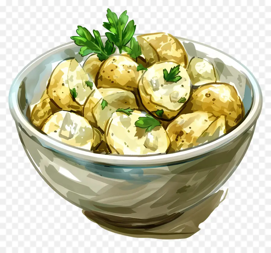 Salada De Batata，Tigela PNG