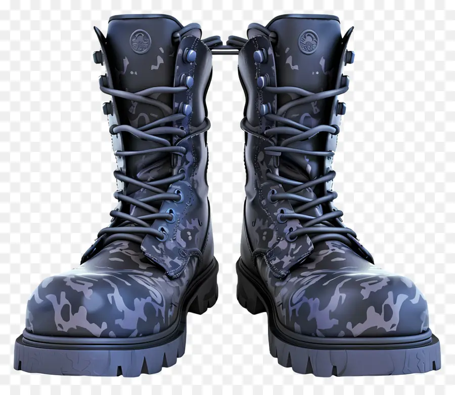 Botas De Combate，Botas Pretas PNG