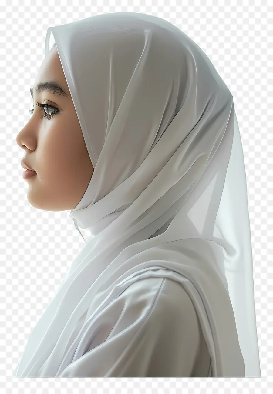 Hijab Branco，Mulher PNG
