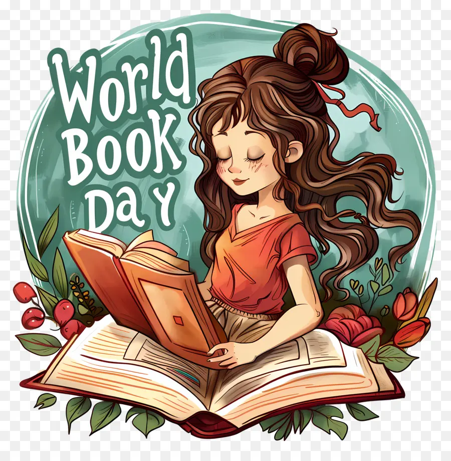 Dia Mundial Do Livro，Young Girl PNG