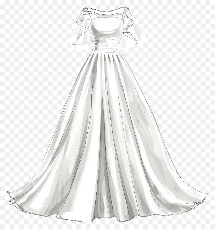 Vestido De Noiva Simples，Vestido De Casamento Branco PNG