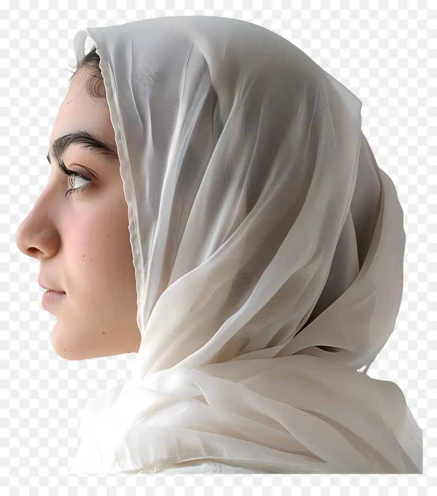 Hijab Branco，Mulher PNG