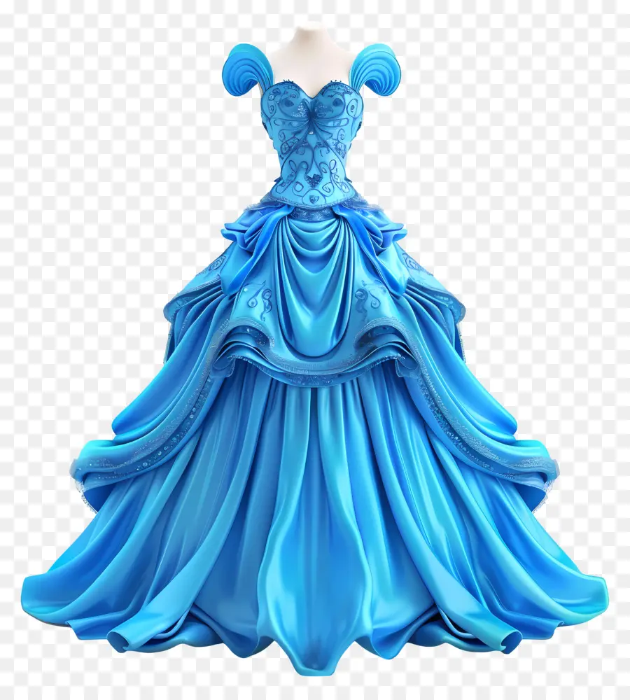Vestido De Baile，Vestido Azul PNG