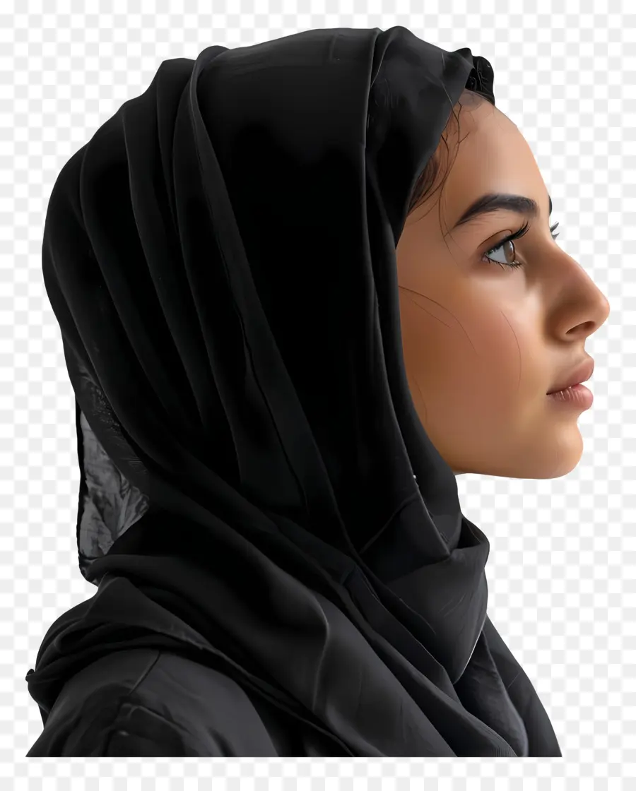 Hijab Preto，Hijab PNG