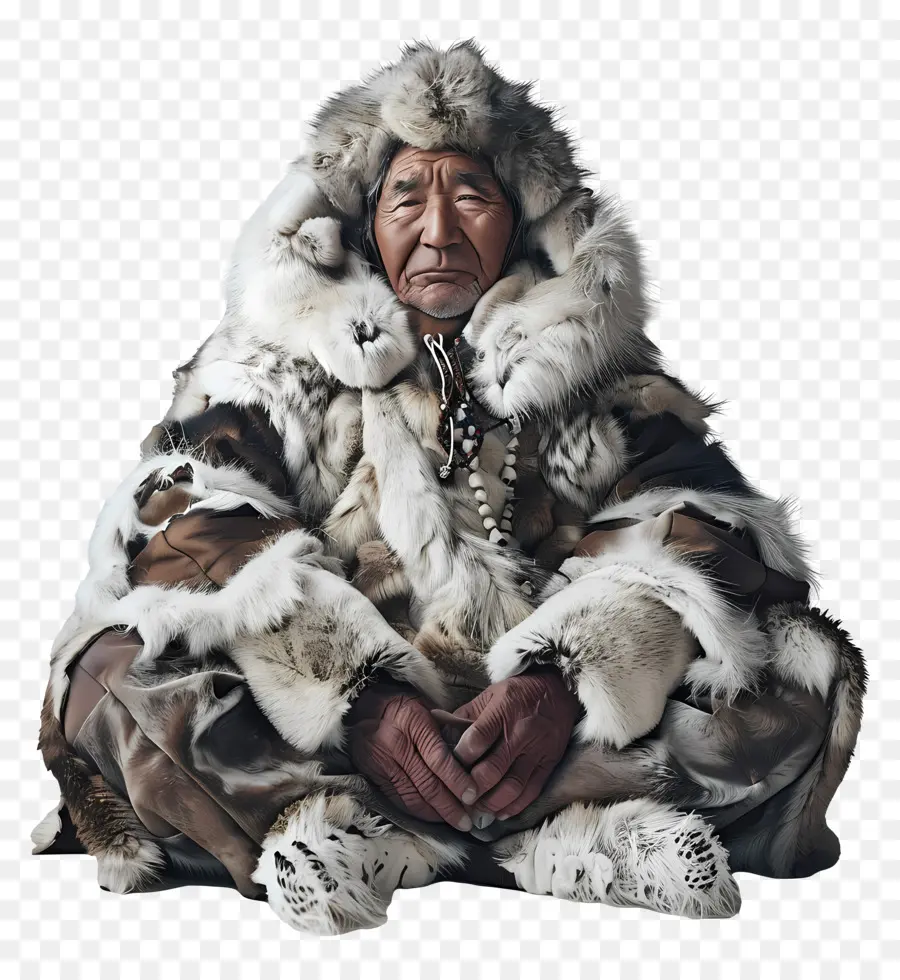 Homem Inuit，Fur Coat PNG