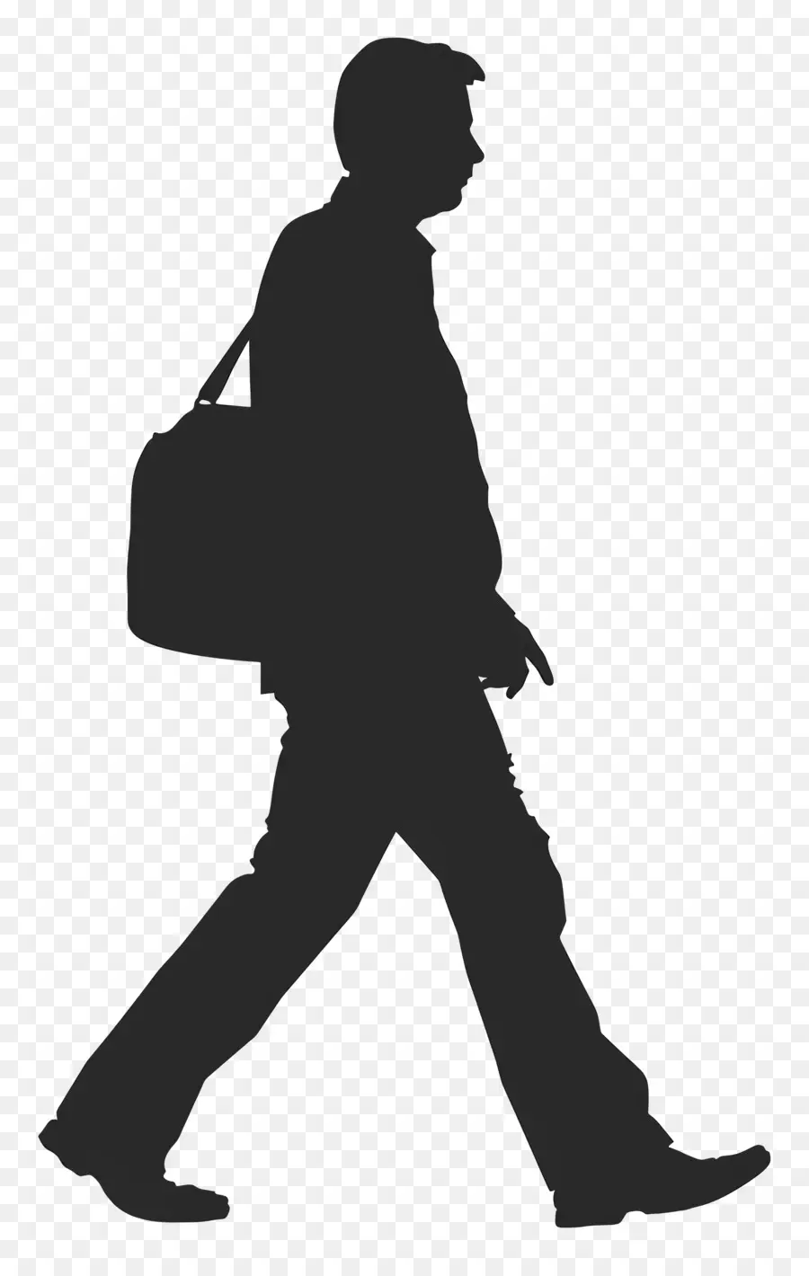 Walking Man Silhouette，Homem PNG