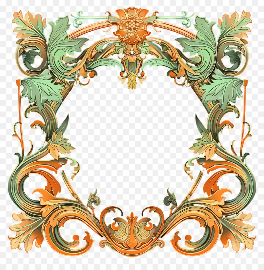 Arte De Linha，Ornamentado Quadro PNG