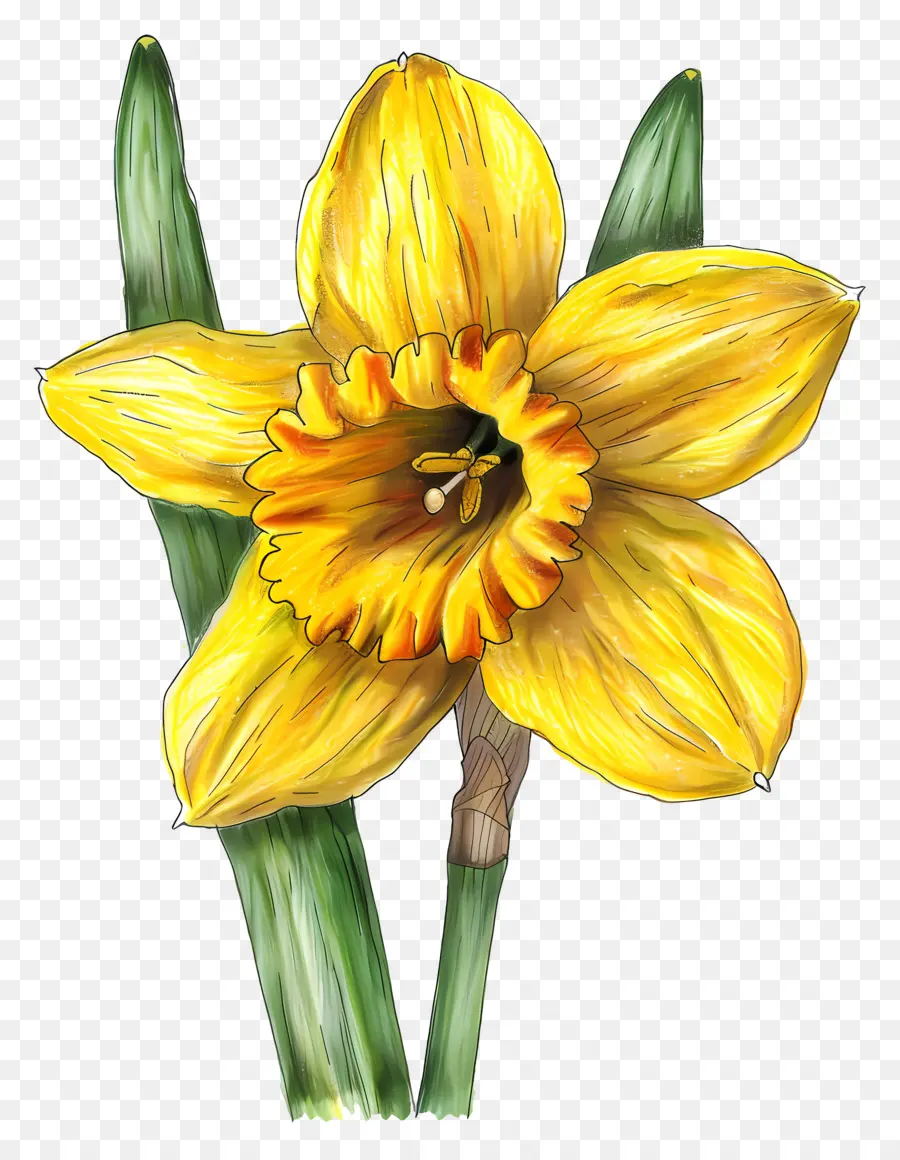 Daffodil Amarelo，Narciso PNG