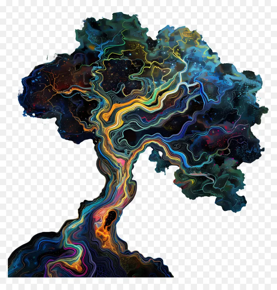 Iridescência，Colorido árvore PNG