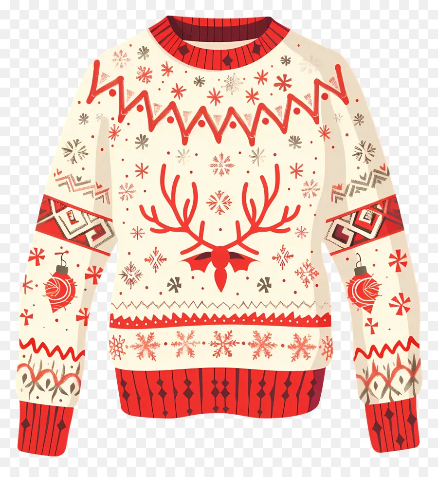 Feio Camisola Do Natal，Suéter Vermelho E Branco PNG