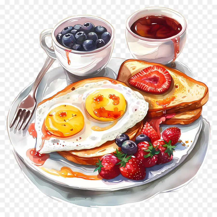 Café Da Manhã Americano，Pequeno Almoço PNG