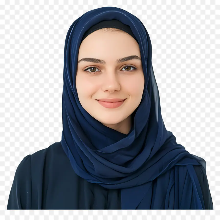 Hijab Azul Marinho，Hijab Azul PNG