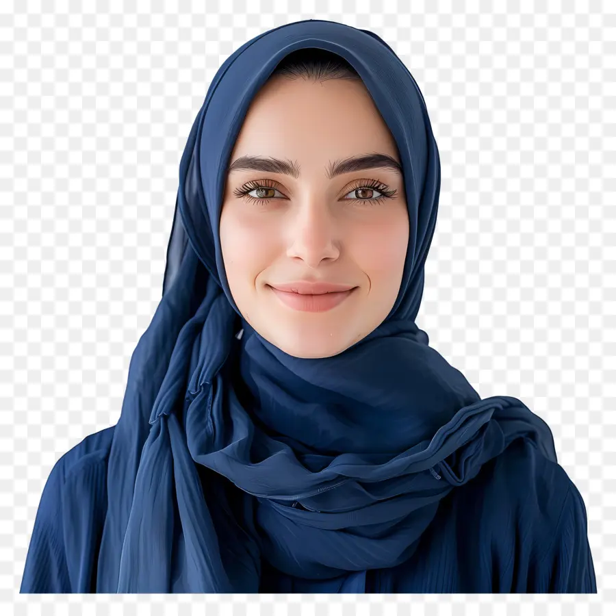 Hijab Azul Marinho，Hijab PNG