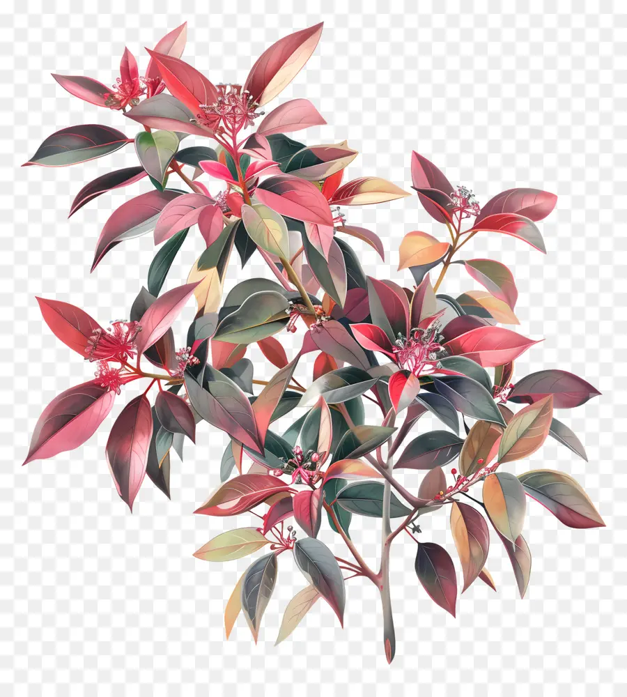 Nandina Domestica，Folhas Vermelhas PNG