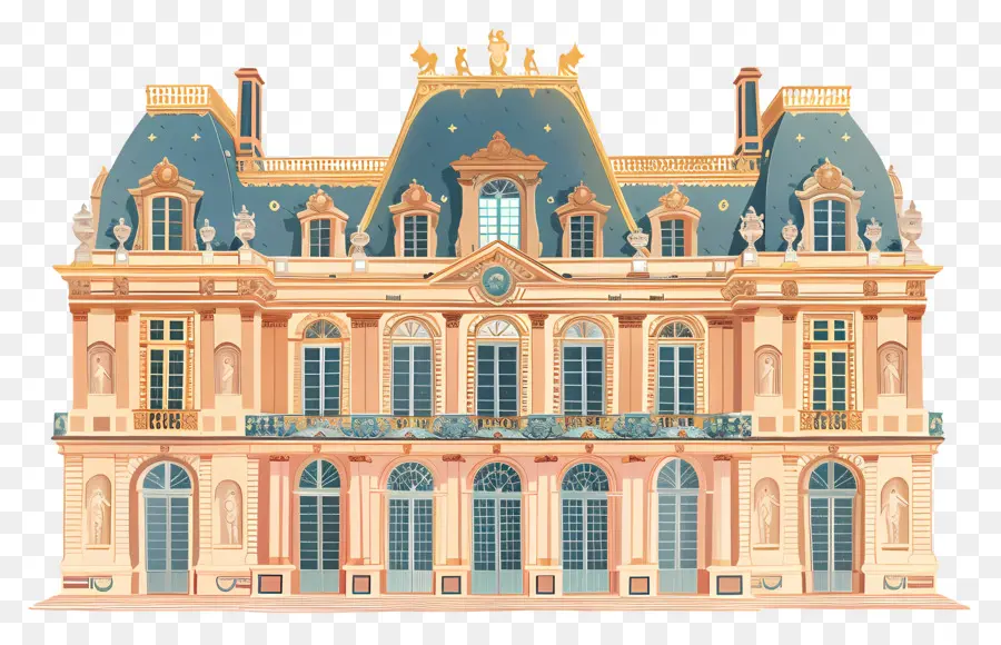 Palácio De Versalhes，Mansão Francesa PNG