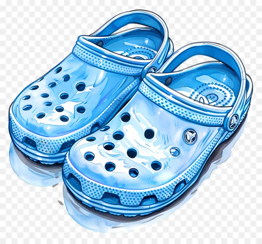 Crocs，Crocs Azul PNG