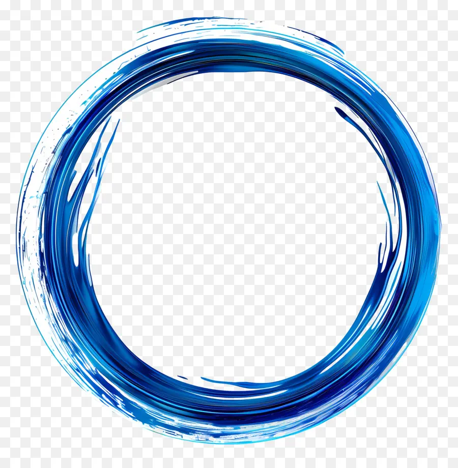 Círculo Azul，De Tinta Azul PNG