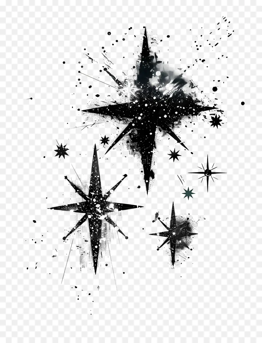 Estrelas Estéticas，Uma Nevasca PNG