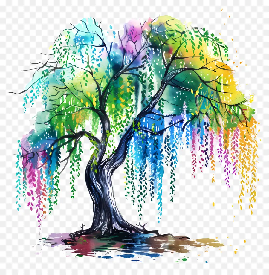 Salgueiro，Colorido árvore PNG