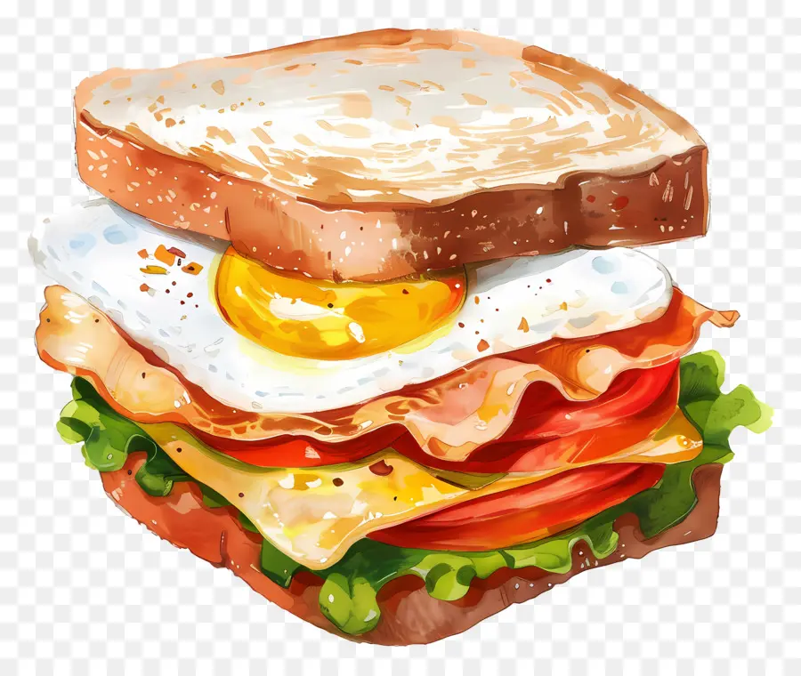 Breakfast Sandwich，Egg Sandwich PNG
