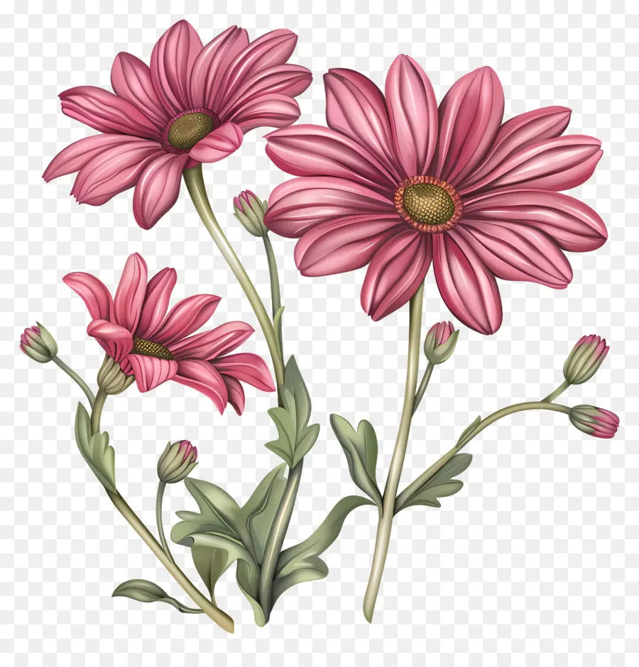 Transvaal Daisy，Flores De Margarida Rosa PNG