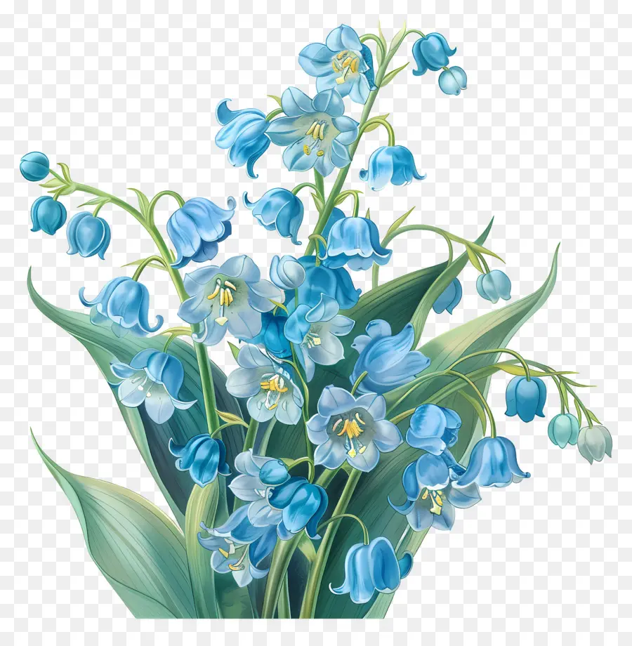 Lírio Do Vale，Flores Azuis PNG