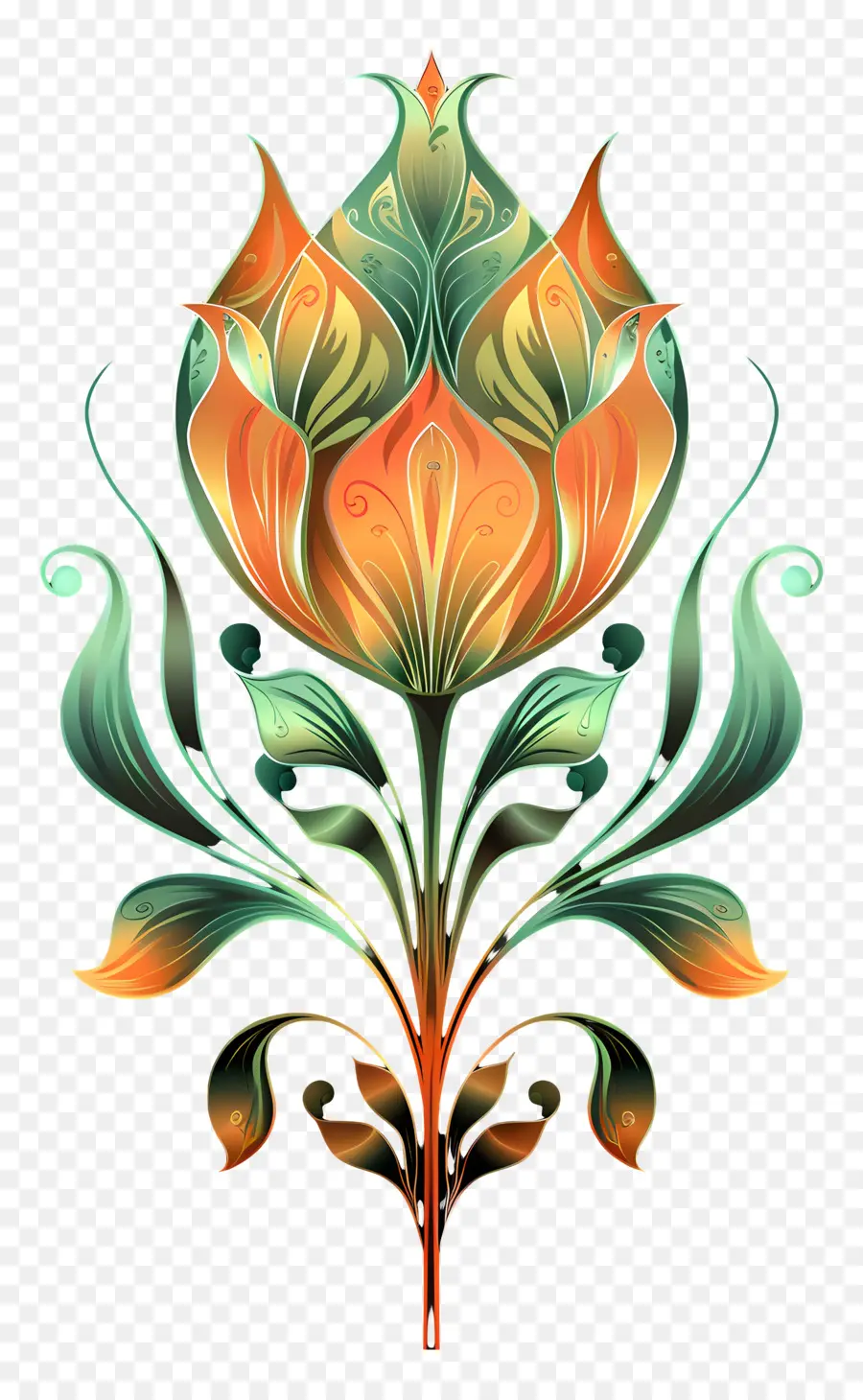 Arte De Linha，Design Floral PNG