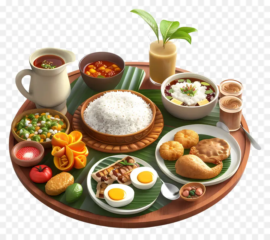 Café Da Manhã Kerala，Refeição Tradicional PNG