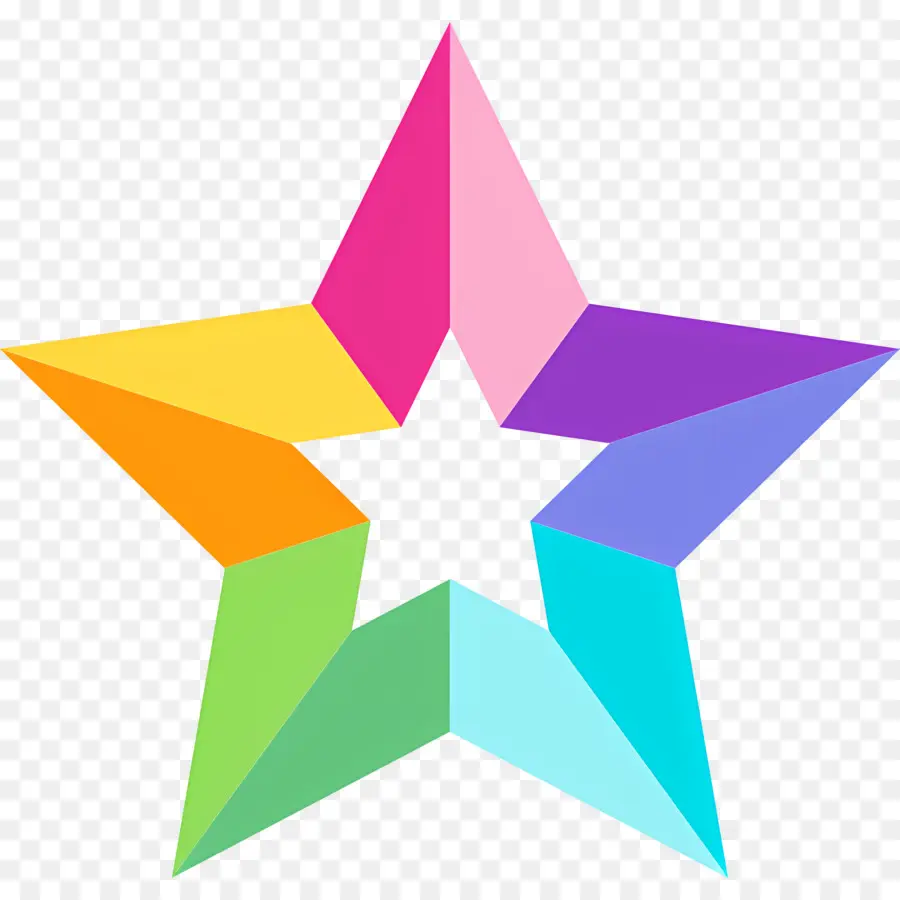 Estrela Logotipo，Estrela Colorida PNG