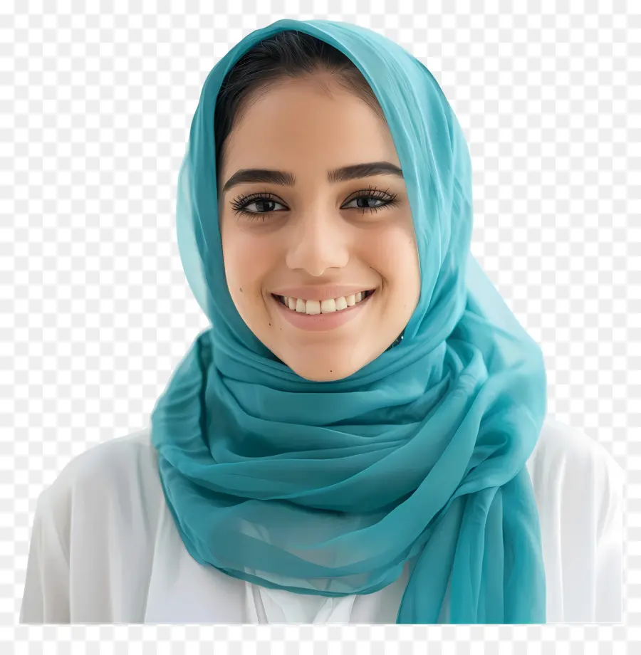 Teal Hijab，Escarfo Da Cabeça Turquesa PNG