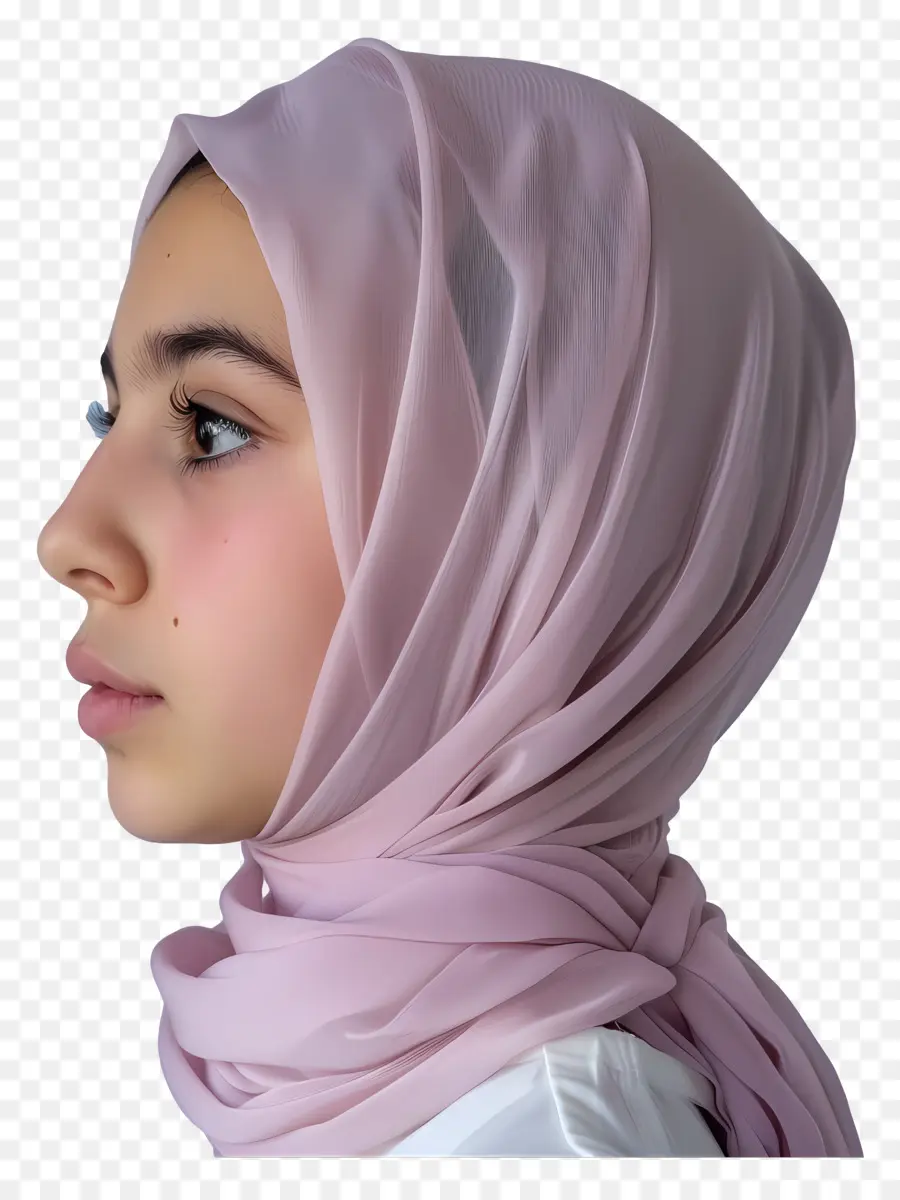 Hijab Pastéis，Hijab Rosa PNG