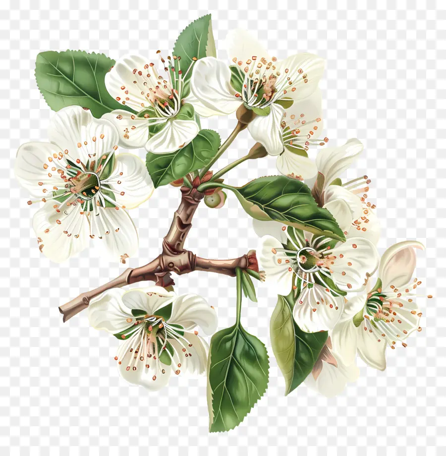 Flor Hawthorn，árvore De Maçã PNG