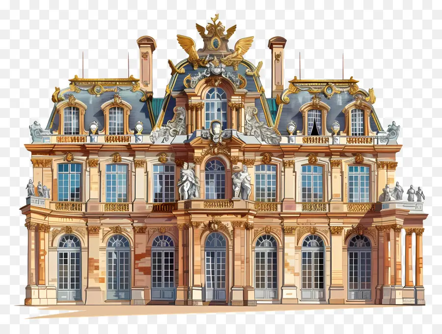 Palácio De Versalhes，Arquitetura Renascentista Francês PNG
