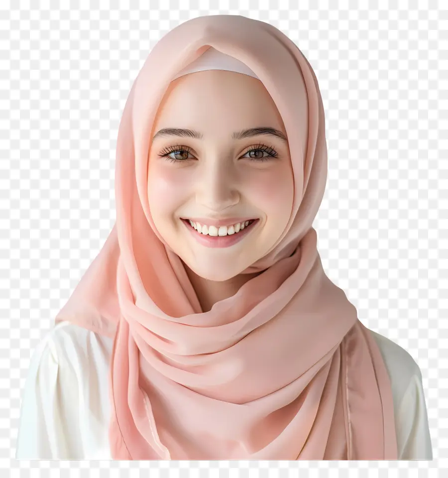 Hijab Pastéis，Hijab Rosa PNG
