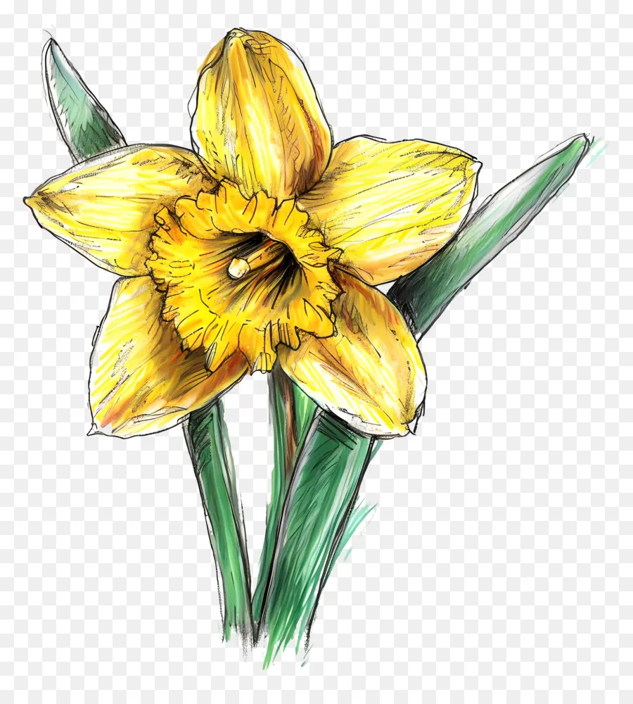 Daffodil Amarelo，Narciso PNG