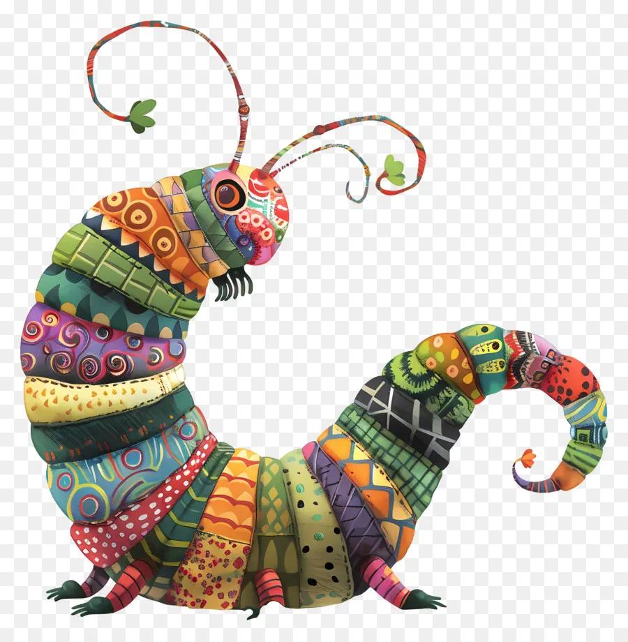 Caterpillar，Criatura Colorida PNG