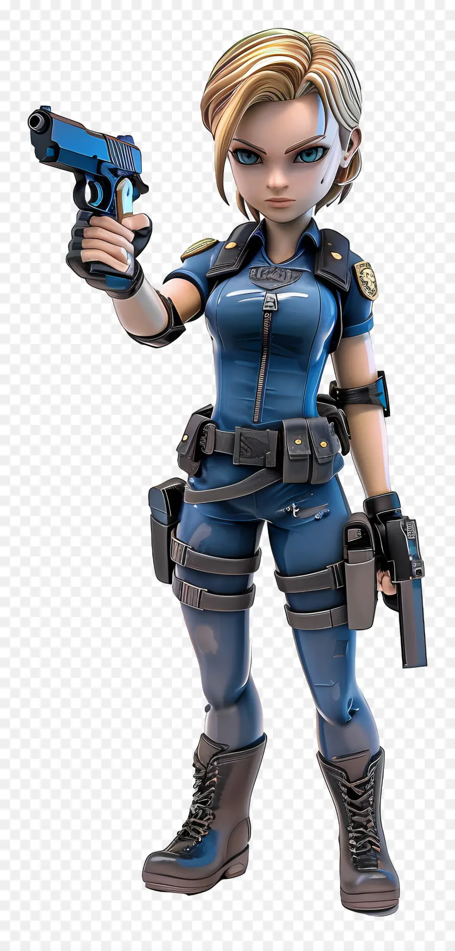 Figura De Jill Valentine，Policial Feminina PNG