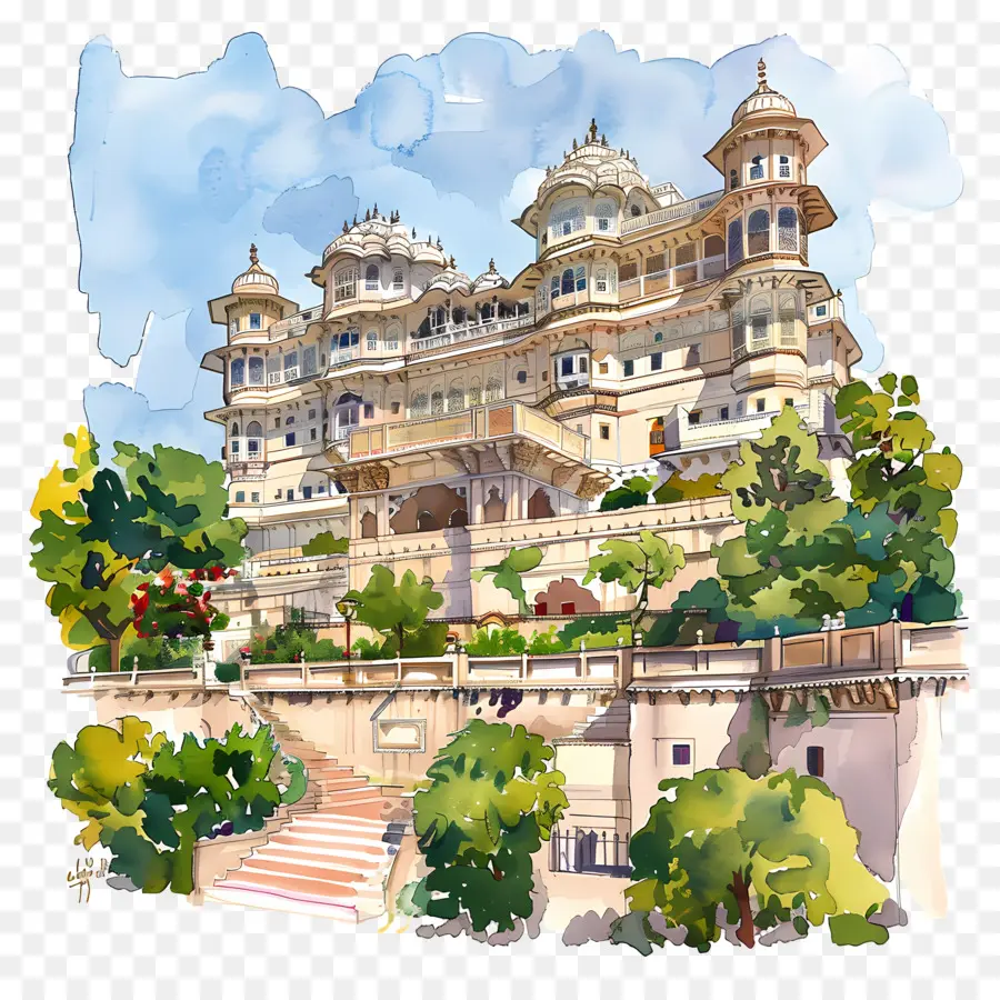 Palácio De Udaipur，Taj Mahal PNG