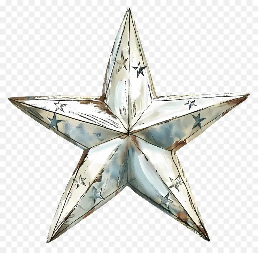 Estrela Estética，Estrela De Metal PNG