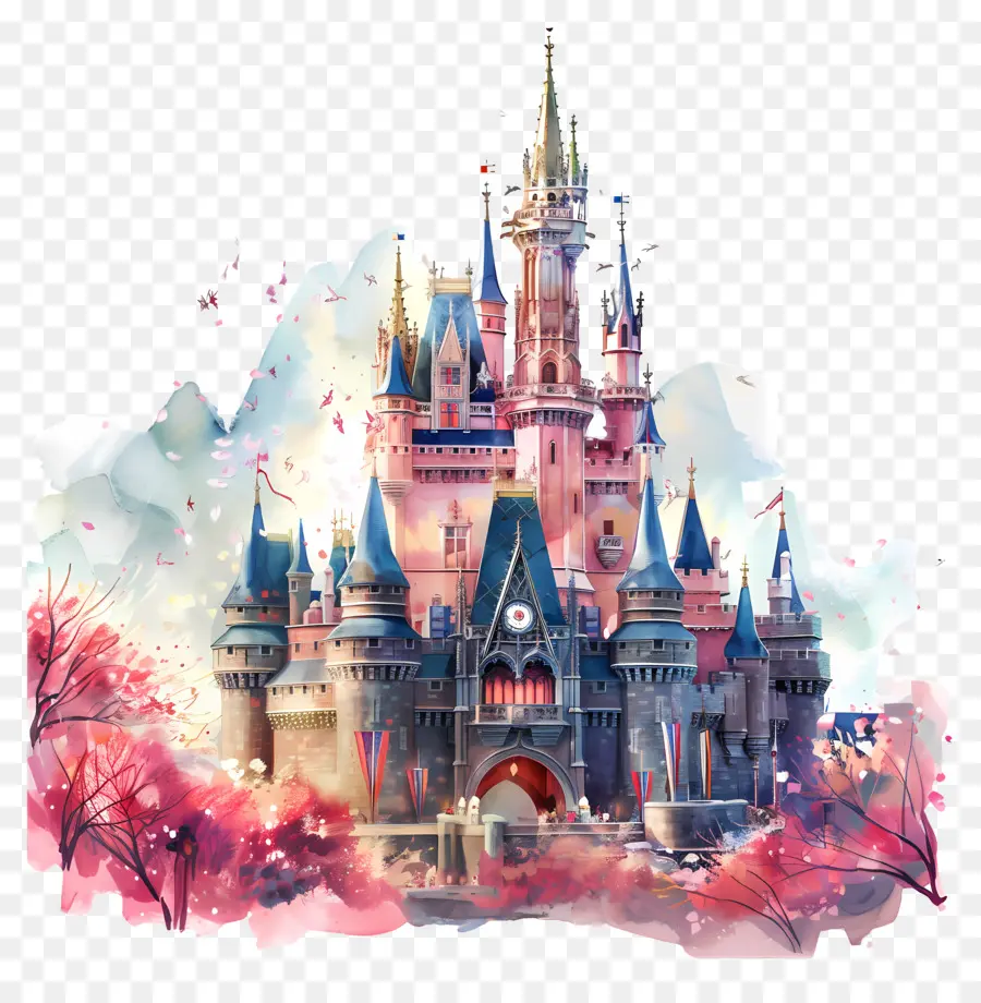 A Disney Castle，Castelo De Cinderela PNG