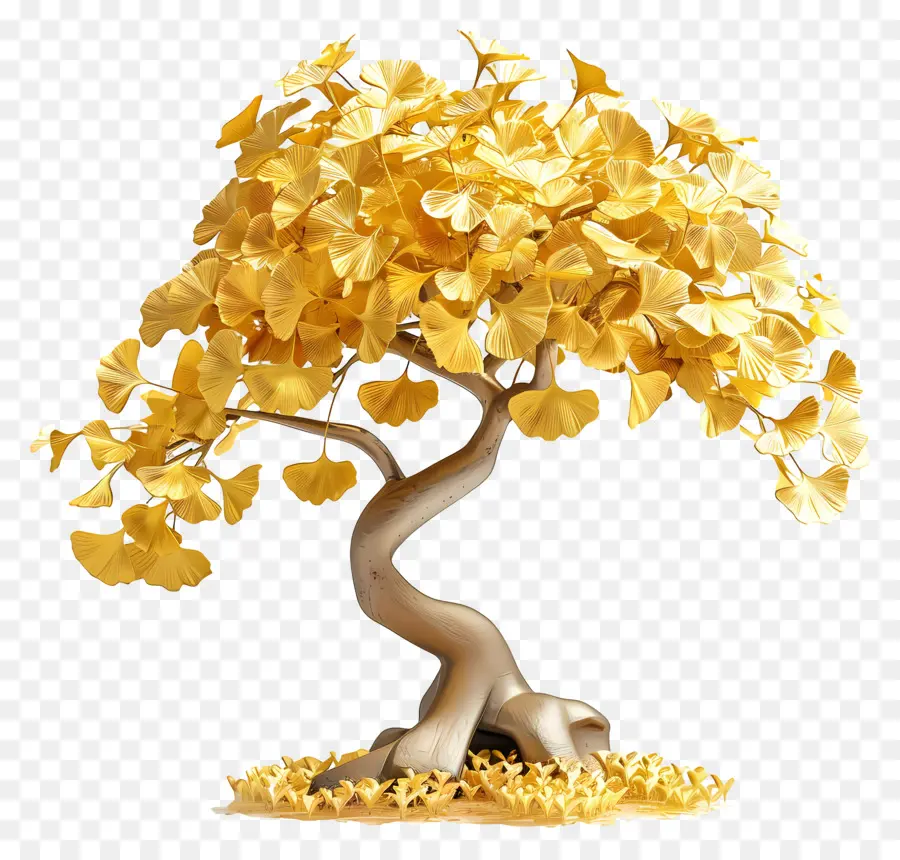 árvore Chinesa De Ginkgo，árvore De Ouro PNG