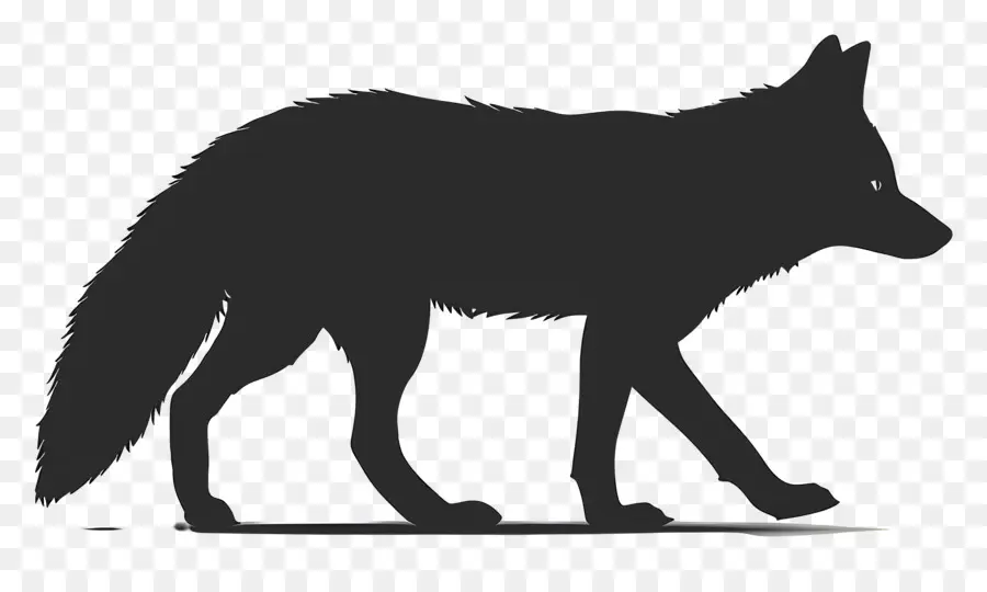 Silhueta Do Ártico Fox，Lobo Silhueta PNG