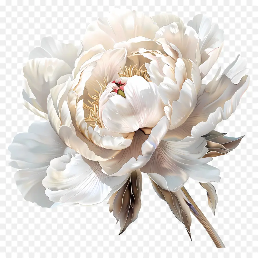 Flor De Peônia，Flor Da Peônia Branca PNG