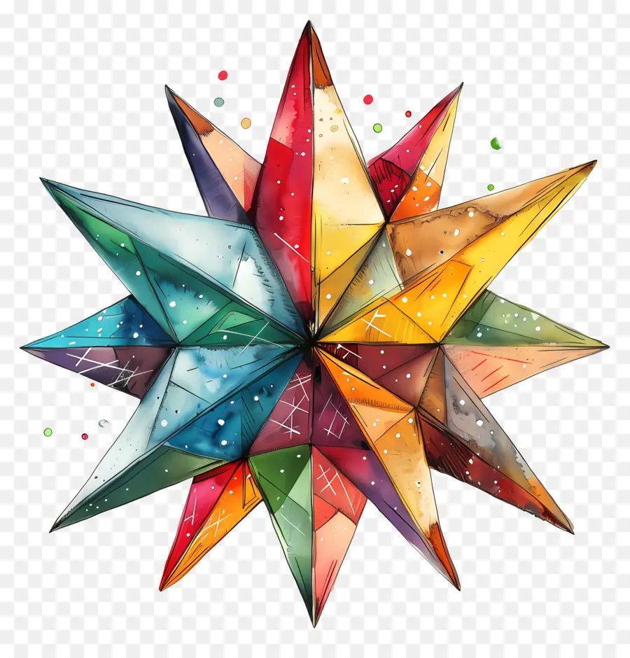 Estrela Estética，Desenho Geométrico PNG