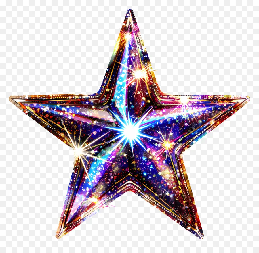 Brilham Estrelas，Estrela De Vidro Colorido PNG